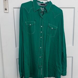 Women's Green Button Down Shirt
